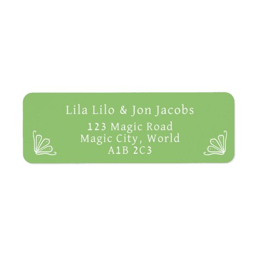 ツベルースパーソナライズされた差出人住所ラベル ラベル (正面)