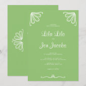 ツベルースパーソナライズされた結婚式招待状 招待状 (正面/裏面)