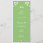 ツベルースパーソナライズされた結婚式 プログラム (裏面)