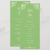 ツベルースパーソナライズされた結婚式 プログラム (正面/裏面)