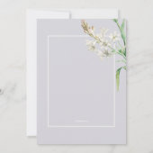 ツベルース開花ブライダルシャワー 招待状 (裏面)