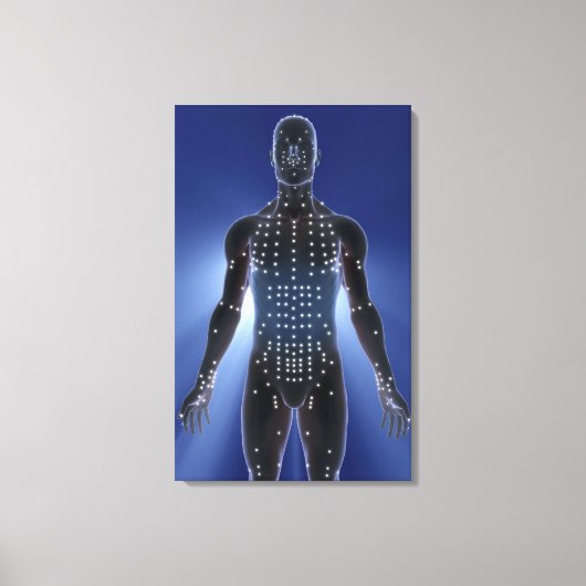 ツボのライトマップ キャンバスプリント (正面)