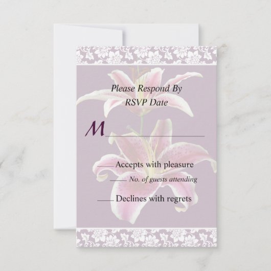 ツボワセリリーの結婚式招待状 招待状 (正面)