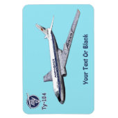 ツポレフ(Туполев)のTu104定期旅客機 マグネット (縦)