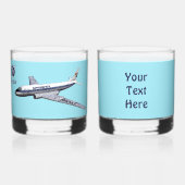 ツポレフ(Туполев) Tu-104エアライナー ウイスキーグラス (正面)