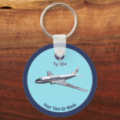 ツポレフ(Туполев) Tu-104エアライナー キーホルダー (正面)