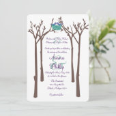 ツモダンリーズアンドバードズ結婚式招待状 招待状 (スタンド正面)