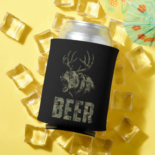 ツララのある怒れる熊 ビール ハンティング ヴィンテージ 缶クーラー (インサイチュ 夏)