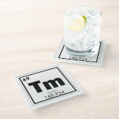 ツリウム化学元素シンボル化学式 ガラスコースター (アングル)