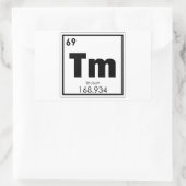 ツリウム化学元素シンボル化学式 長方形シール (バッグ)