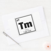 ツリウム化学元素シンボル化学式 長方形シール (封筒)