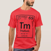 ツリウム要素（黒） Tシャツ (正面)