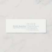 ツリエレガントヨガインストラクターウェルネスライフコーチ スキニー名刺 (裏面)