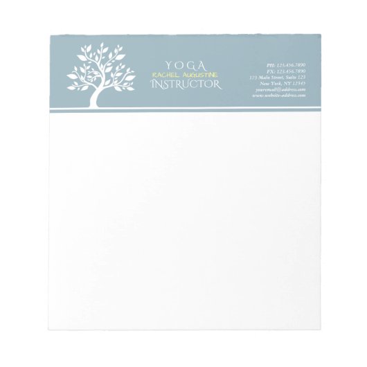 ツリエレガントヨガインストラクターウェルネスライフコーチ ノートパッド (正面)