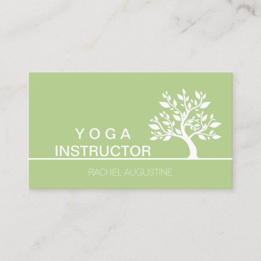 ツリエレガントヨガインストラクターウェルネスライフコーチ 名刺 (正面)