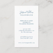 ツリエレガントヨガインストラクター 名刺 (裏面)