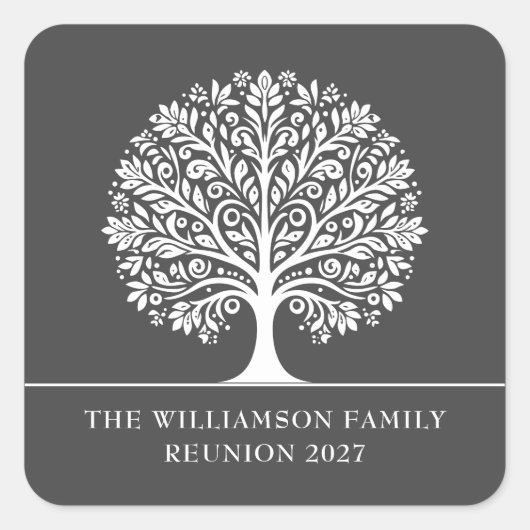 ツリエレガントーモダンファミリー懇親会 スクエアシール (正面)