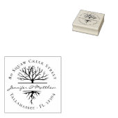 ツリエレガントー結婚したカップル差出人住所 ラバースタンプ (押印)