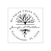 ツリエレガントー結婚したカップル差出人住所 ラバースタンプ (インプリント)