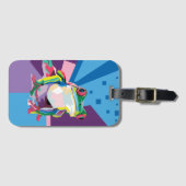 ツリカラフルーフロッグポートレート ラゲッジタグ (正面横)