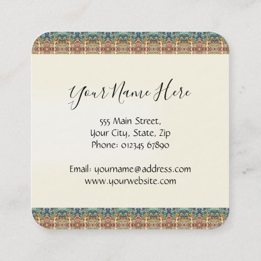 ツリカラフルー スクエア名刺 (裏面)