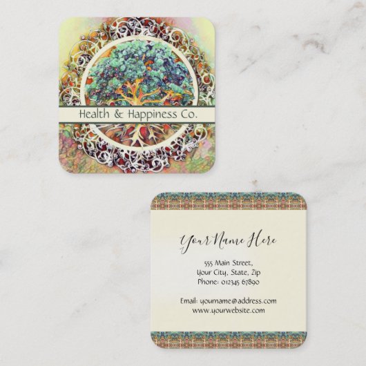 ツリカラフルー スクエア名刺 (正面/裏面)