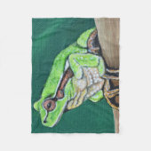 ツリガエル絵画ズ フリースブランケット (正面)