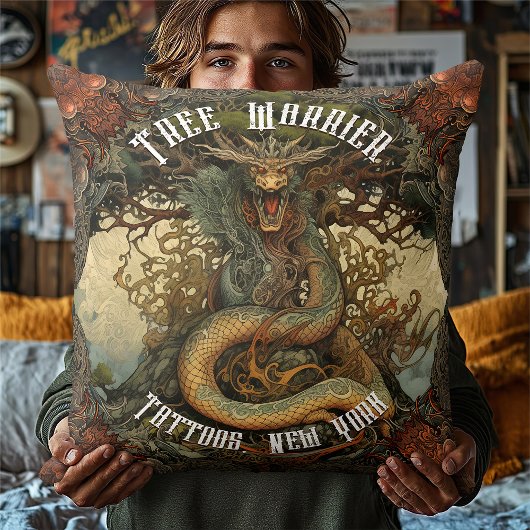 ツリパーソナライズされたー日本のドラゴン入れパーラー クッション