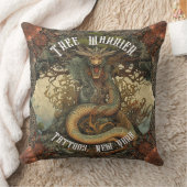 ツリパーソナライズされたー日本のドラゴン入れパーラー クッション (ブランケット)