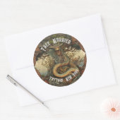 ツリパーソナライズされたー日本のドラゴン入れパーラー ラウンドシール (封筒)