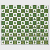 ツリモダンーズ・メリー・クリスマス・モノグラム名 ラッピングペーパー (フラット)