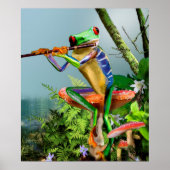 ツリユーモアのあるガエル遊の笛 ポスター (正面)