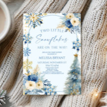 ツリリトルスノーフレーク ウィンター ツインズ ベイビー シャワー