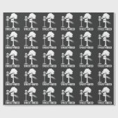 ツリーおもしろいナイドディスクゴルフプレーヤージョークフリスビー ラッピングペーパー (フラット)