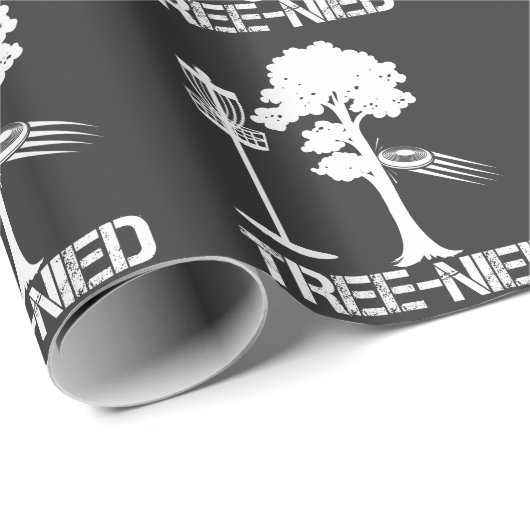 ツリーおもしろいナイドディスクゴルフプレーヤージョークフリスビー ラッピングペーパー (ロールコーナー)