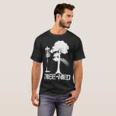 ツリーおもしろいナイドディスクゴルフプレーヤージョークフリスビー Tシャツ (正面フル)