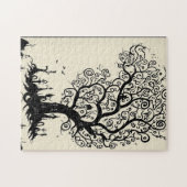 ツリーお洒落シルエットパズル- 252ピース ジグソーパズル (横)