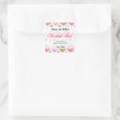 ツリーお洒落デザートテーブルステッカー スクエアシール (バッグ)