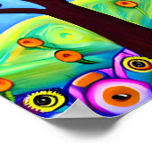 ツリーお洒落フォークアート ポスター (角)