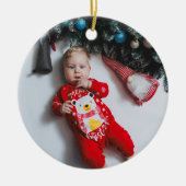 ツリーお洒落&ギフト1stクリスマスフォト セラミックオーナメント (正面)