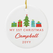 ツリーお洒落&ギフト1stクリスマスフォト セラミックオーナメント (裏面)