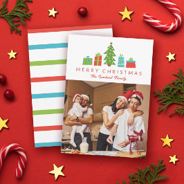 ツリーお洒落&ギフトMerry Christmas写真 シーズンカード