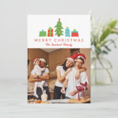 ツリーお洒落&ギフトMerry Christmas写真 シーズンカード (スタンド正面)