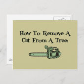 ツリーから猫を削除する方法 ポストカード (正面/裏面)