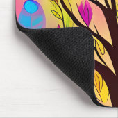 ツリーかわいらしカラフルイラストレーション マウスパッド (コーナー)