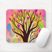 ツリーかわいらしカラフルイラストレーション マウスパッド (マウス)