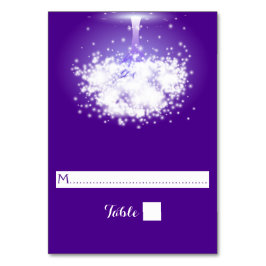 ツリーきらめくライト紫結婚の座席表 テーブルナンバー