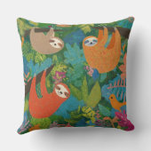 ツリーでくつろぐナマケモノのクッション クッション (裏面)