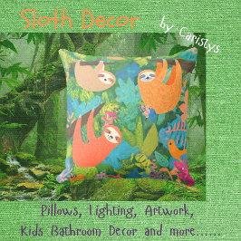 ツリーでくつろぐナマケモノのクッション クッション