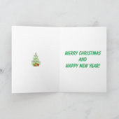 ツリーとギフト付きメリークリスマスグリーティングカード シーズンカード (内部)